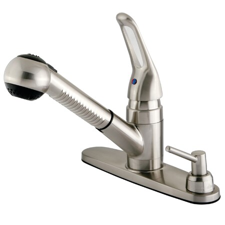 Kingston Brass Pull-Out Kitchen Faucet, Brushed Nickel KB708SPDK